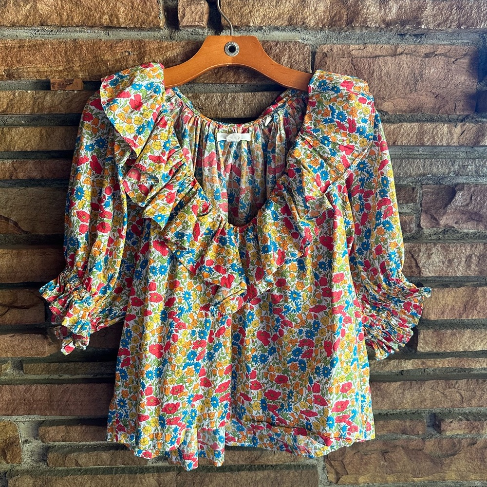 Doen top with Liberty Fabric